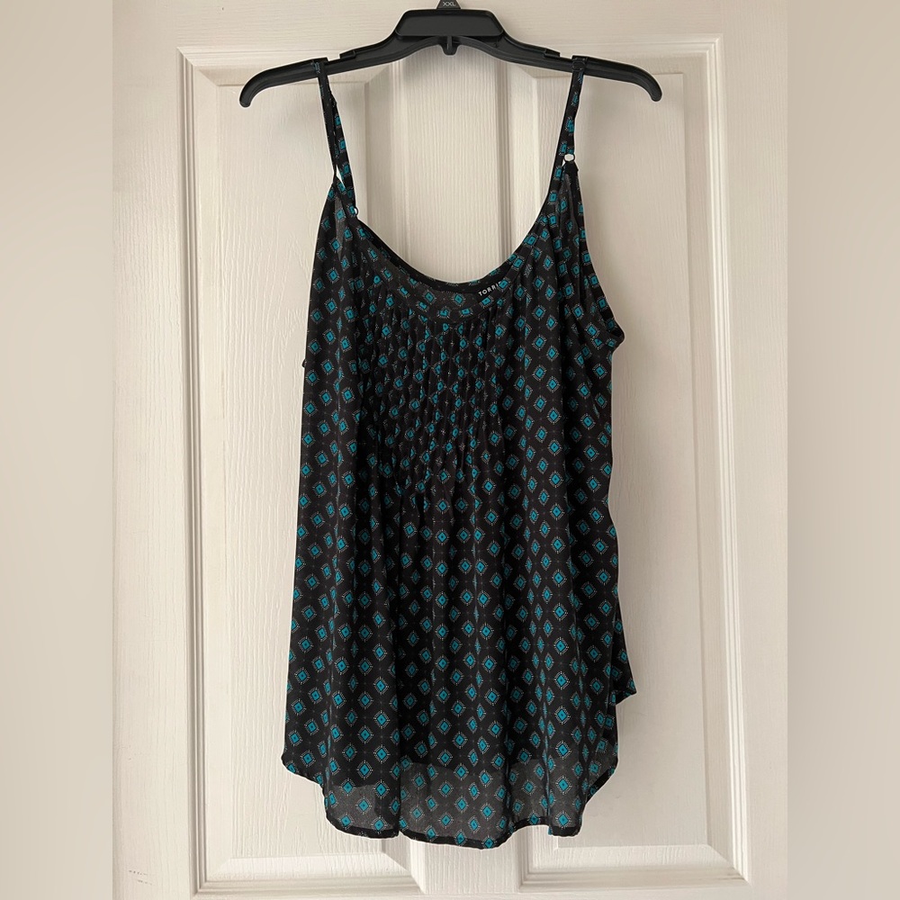 Torrid size 2 Tank Cami Turquoise and Black